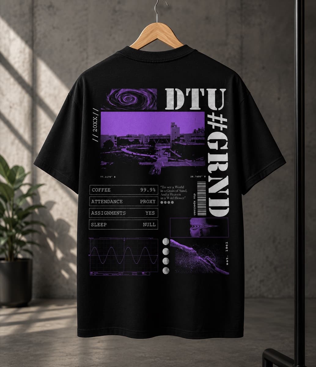 Streetwear Graphic Tee — Black, back