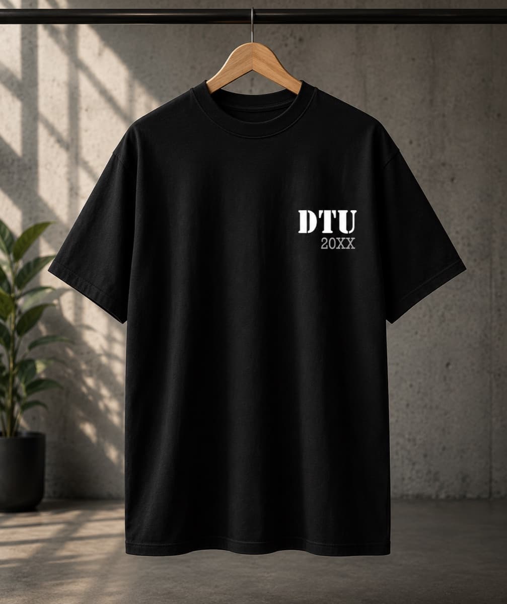 Streetwear Graphic Tee — Black, front